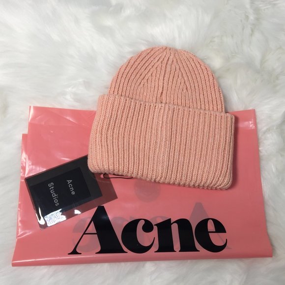 Acne Studios Pink Pansy N Face Beanie - Picture 3 of 6